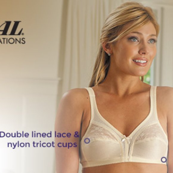 New Carnival Full Figure Camisole Strap Lace Soft Cup Wireless Bra 627 Beige - Picture 7 of 7